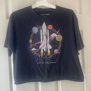 Fifth Sun NASA Crewneck Crop top T Shirt